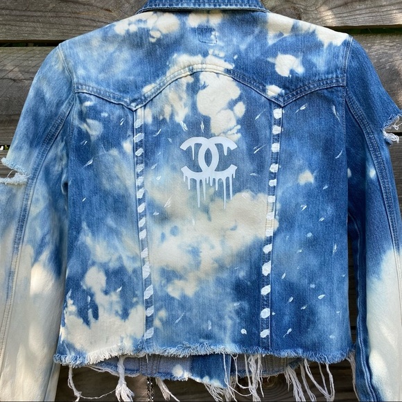 Custom Made  Gap Cropped Jean Jacket size small - Picture 5 of 6